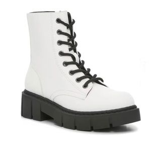 Mix No. 6 Combat Boot in white